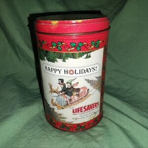 Vintage 1988 Planters Lifesavers Christmas Tin